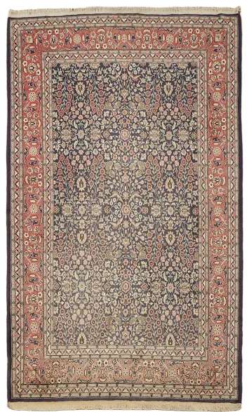 To Quality Wool Hereke Turkish Floral Rug 5x8