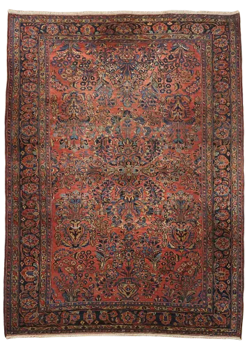 Antique Sarouk Persian Tribal Wool  Area Rug 6x9