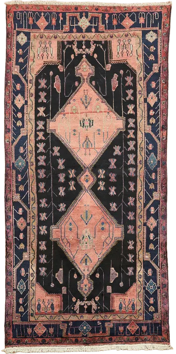 Vintage Blue Lori Persian Wool Rug 5x9