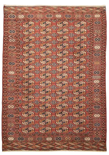 Vintage Wool Geometric Bokhara Oriental Area Rug 7x10
