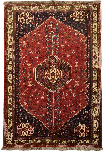 Tribal Wool Shiraz Persian Rug 5x7