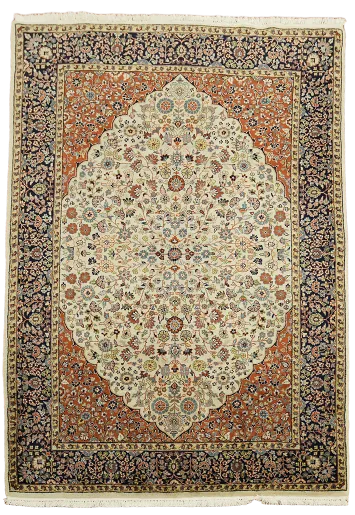 Vintage Tabriz Tabatabie Wool Persian Rug 4x6