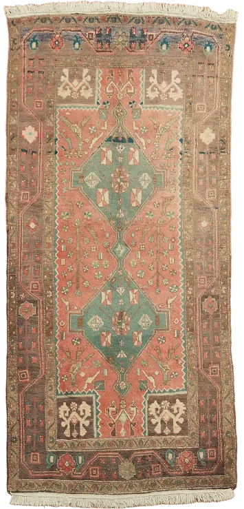Geometric Wool Hamedan Persian Area Rug 5x9