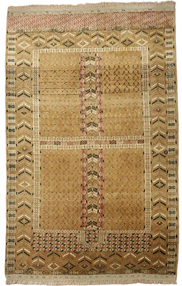 Vintage Wool Balouch Oriental Rug 4x6