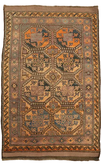 Old Vintage Wool Balouch Persian Tribal Rug 4x7