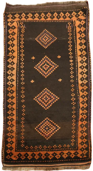 Vintage Tribal Shiraz Persian Wool Rug 5x8