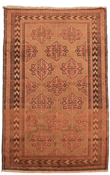 Vintage Tribal Wool Balouch Persian Rug 4x7