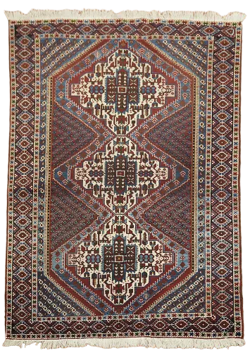Vintage Tribal Afshar Persian Wool Rug 4x6