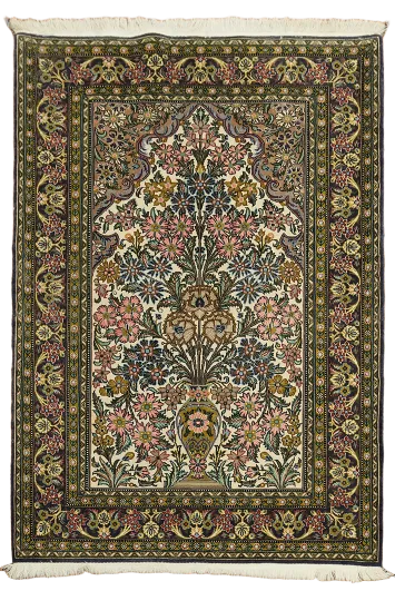 Fine Floral Tabriz Persian Wool Rug 4x5