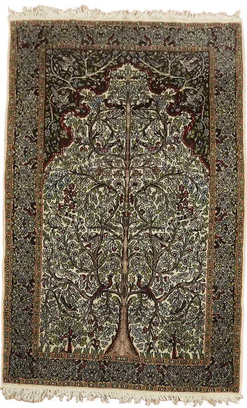 Top Quality Vintage Wool Kerman Persian Rug 3x5