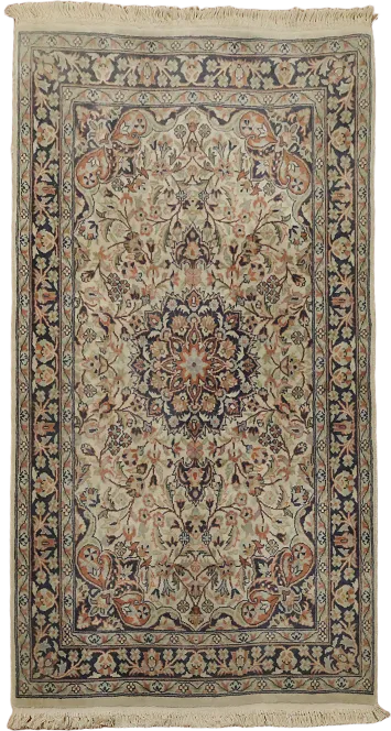 Kashan Oriental Floral Wool Rug 3x4