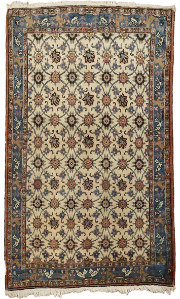 Fine Vintage Wool Kashan Persian Rug 3x5