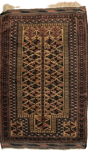 Balouch Oriental Wool Tribal Rug 3x5