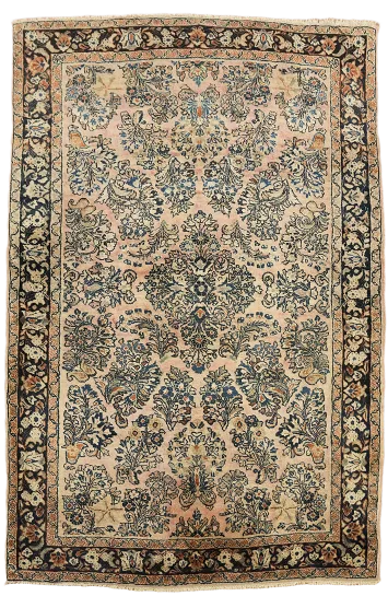 Vintage Wool Sarouk Persian Rug 3x5