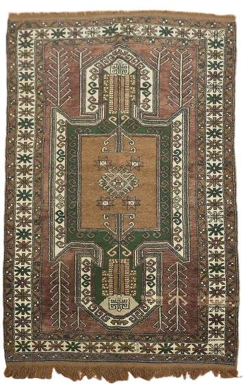 Anatolian Turkish Wool Rug 5x8