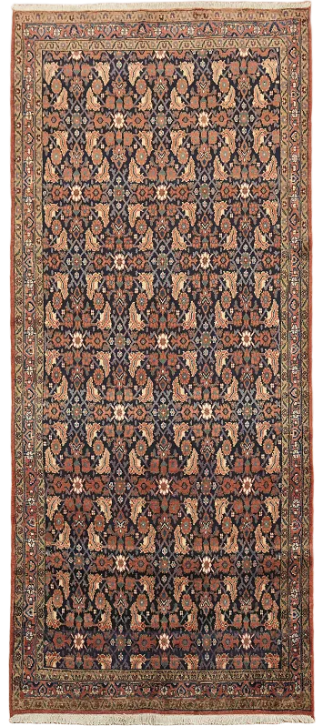 Blue Tribal Malayer Persian Wool Rug 5x11