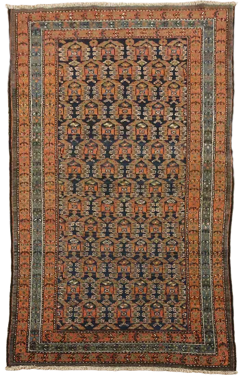 Antique Vegetable Dye Wool Malayer Persian Rug 4x6