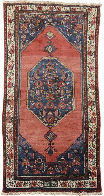 Old Vintage Hamedan Persian Tribal Rug 4x7
