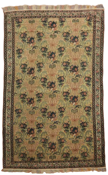 Super Fine Quality Pre-1900 Antique Senneh Persian Wool Rug 5x7