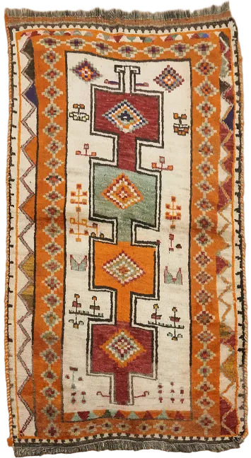 Tribal Vintage Gabbeh Persian Rug 4x6