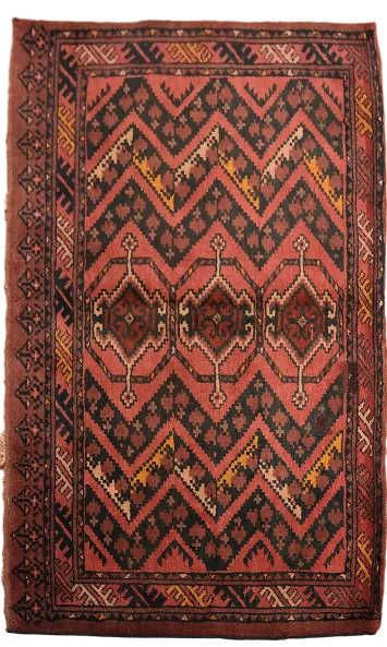 Wool Balouch Persian Tribal Rug 3x4