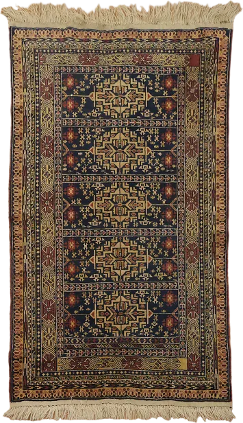 Vintage Wool Tribal Balouch Persian Rug 3x5