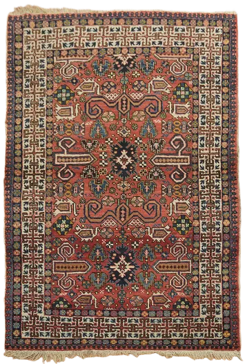 Vintage Wool Ardebil Persian Rug 3x5