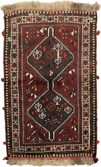 Vintage Wool Shiraz Persian Tribal Rug 3x5