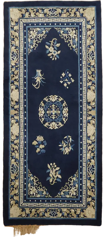 Vintage Wool Peking Chinese Rug 3x6