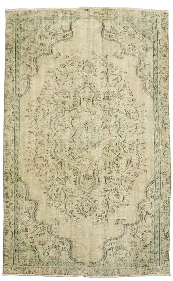 Vintage Distressed Anatolian Turkish Wool Rug 5x8