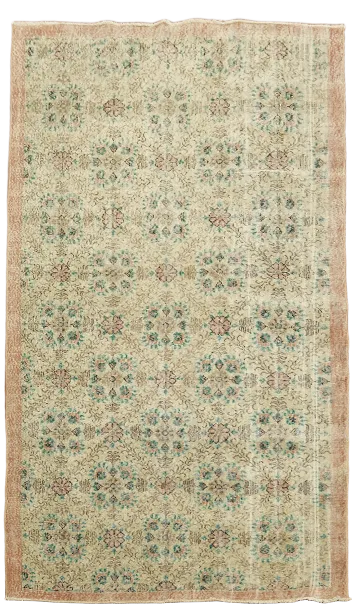 Vintage Distressed Anatolian Turkish Wool Rug 5x9