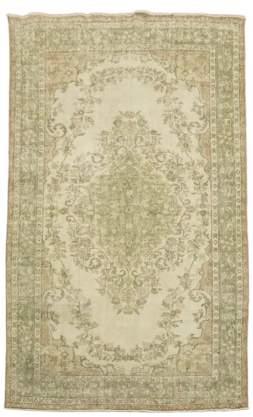 Vintage Anatolian Turkish Wool Area Rug 6x10