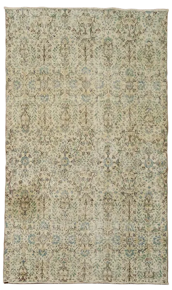 Vintage Distressed Anatolian Turkish Wool Rug 5x8