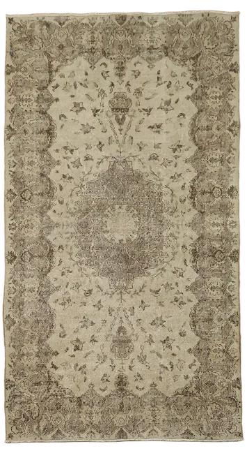 Vintage Anatolian Turkish Wool Area Rug 5x9
