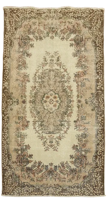 Vintage Anatolian Turkish Wool Rug 4x7