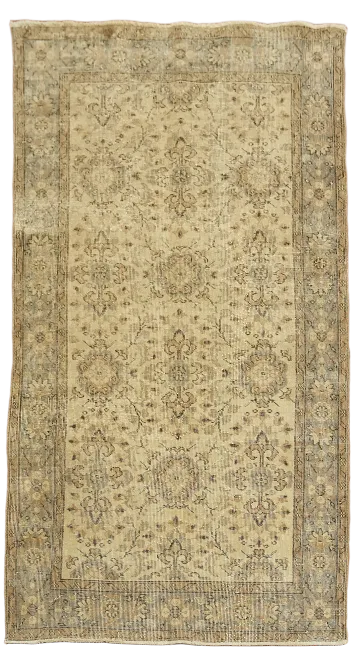Vintage Anatolian Turkish Wool Rug 4x7