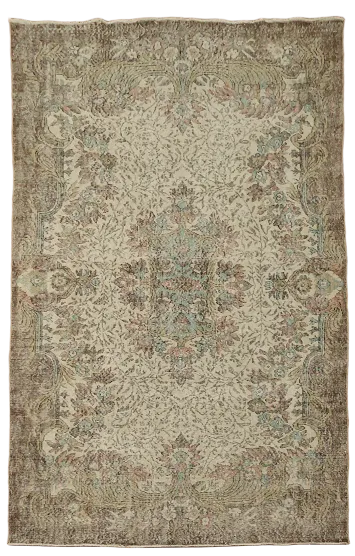 Vintage eAnatolian Turkish Wool Area Rug 6x10