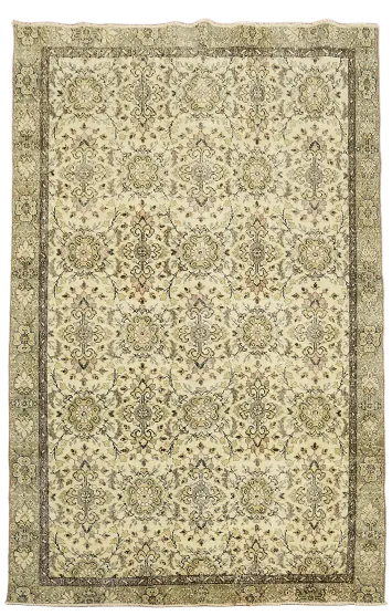 Vintage Anatolian Turkish Distressed Wool Rug 6x10