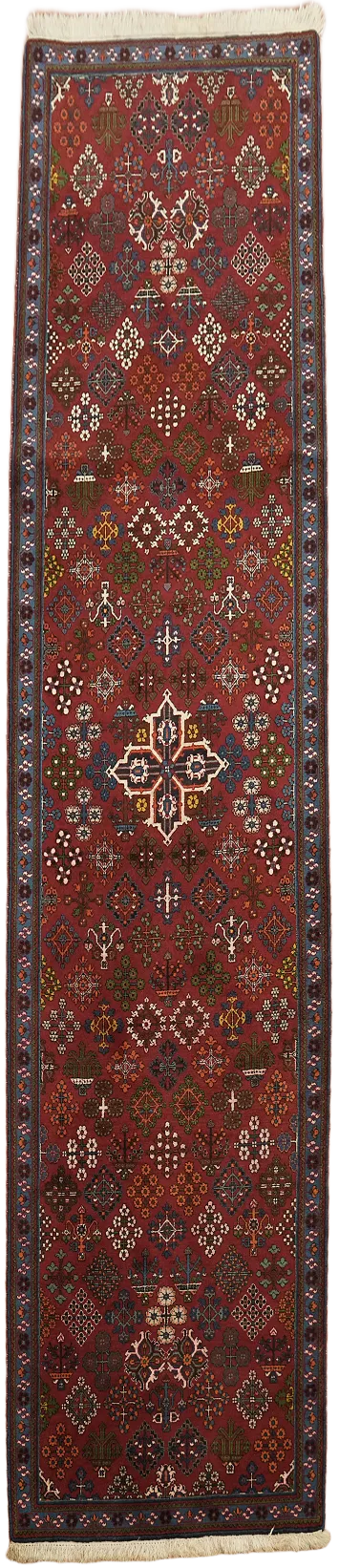 Wool Vintage Meymeh Persian Runner Rug 3x11