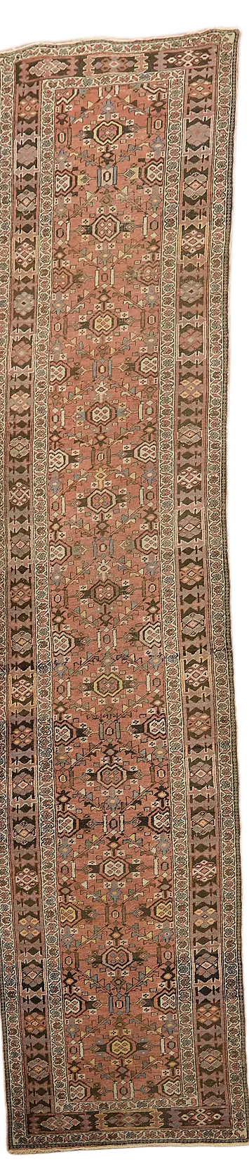 Pre-1900 Antique Heriz Bakhshayesh Persian Wool Rug 3x14