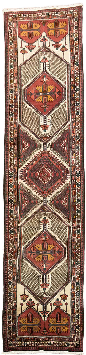 Ardebil Persian Runner Wool Rug 4x15