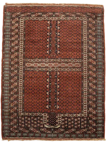 Vintage Trible Bokhara Oriental Wool Rug 4x5