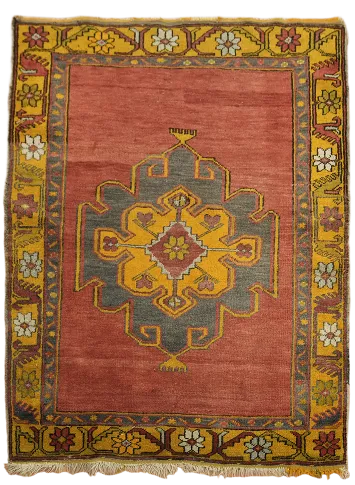 Vintage Oushak Turkish Wool Rug 3x5