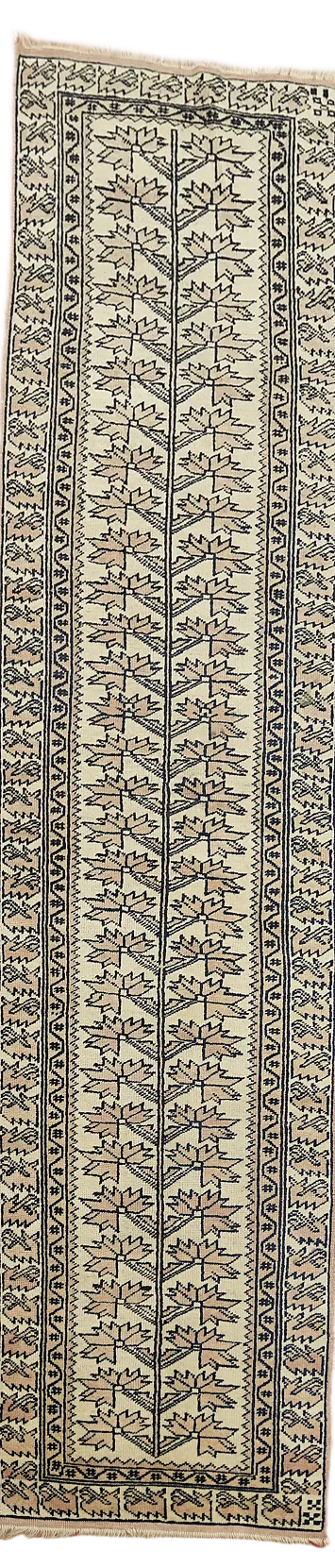 Anatolian Turkish Runner Wool Rug 2x9