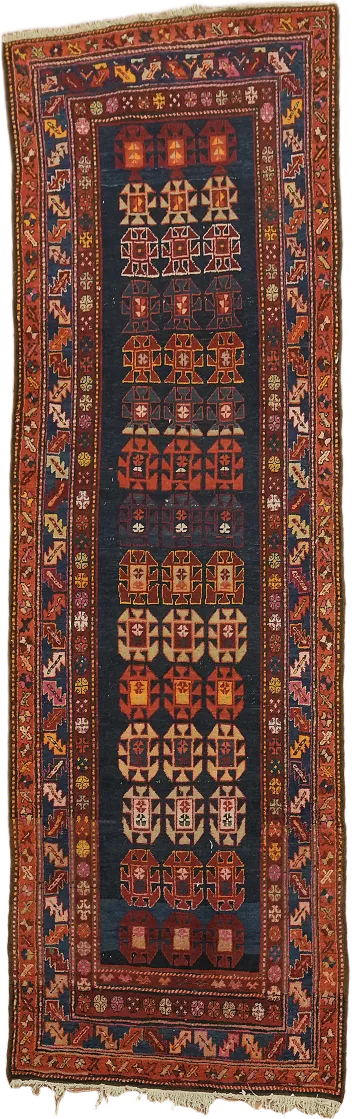 Bakhtiari Persian Runner Wool Rug 4x11
