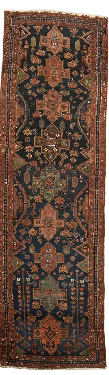 Hamedan Persian Runner Wool Rug 5x16