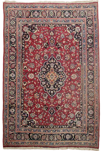 Vintage Mashad Persian Wool Area Rug 10x13