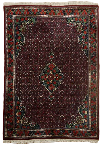 Vintage Geometric Bidjar Persian Wool Area Rug 8x11