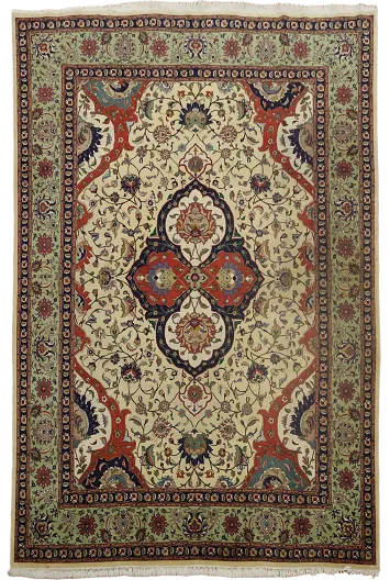 Vintage Tabriz Persian Wool Area Rug 10x12