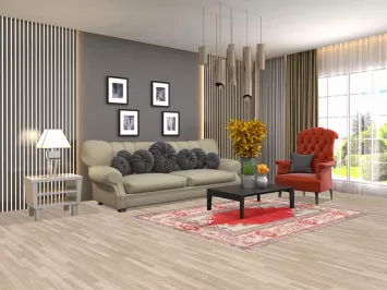 Vegetable Dye Sultanabad Persian Area Rug 5x7